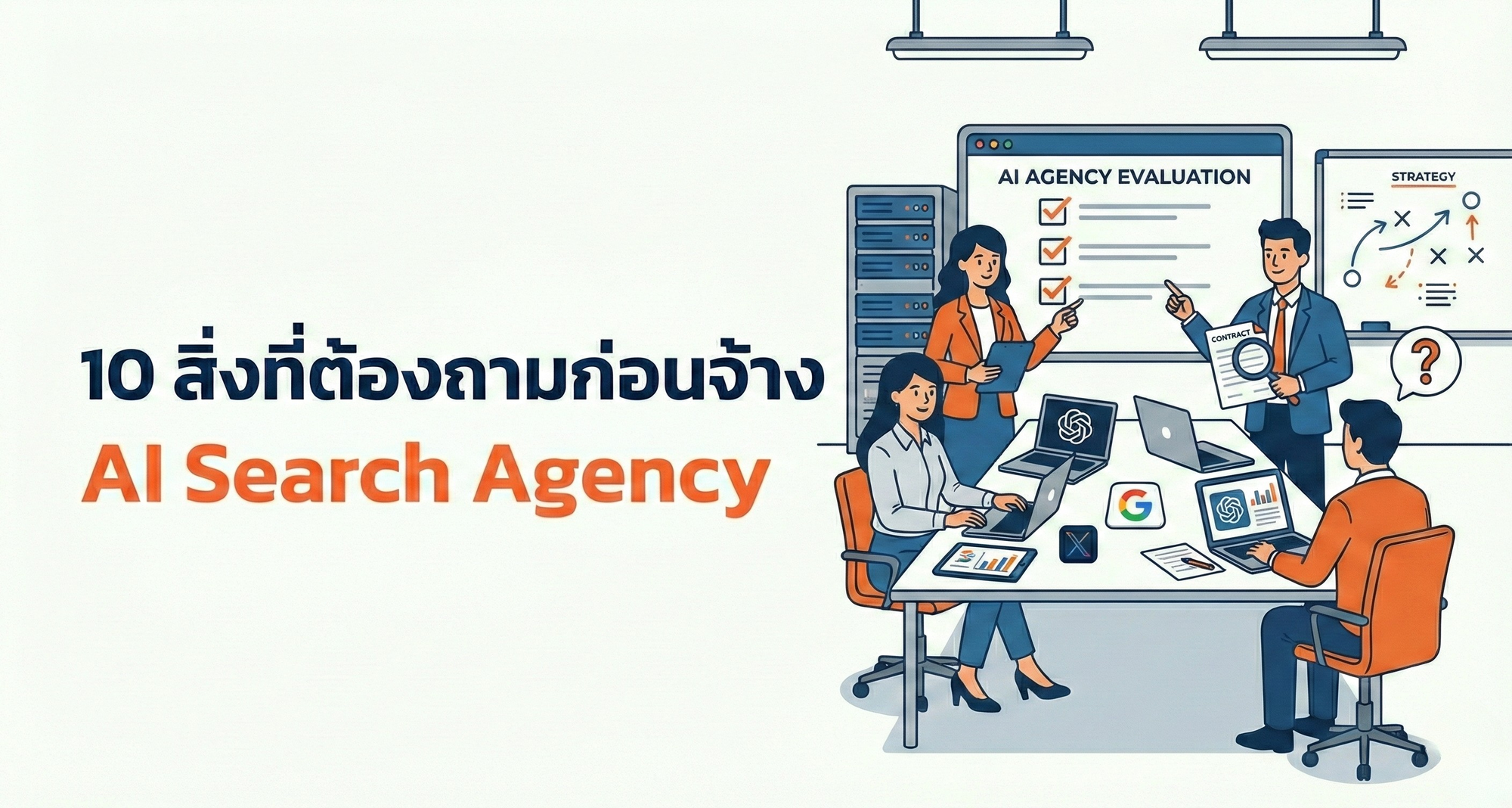10 คำถามก่อนจ้าง AI Search Agency ที่ทุกธุรกิจต้องถาม