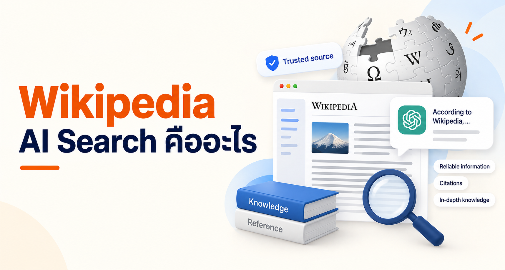Wikipedia AI Search คืออะไร ทำไม AI เชื่อ Wikipedia ปี 2026